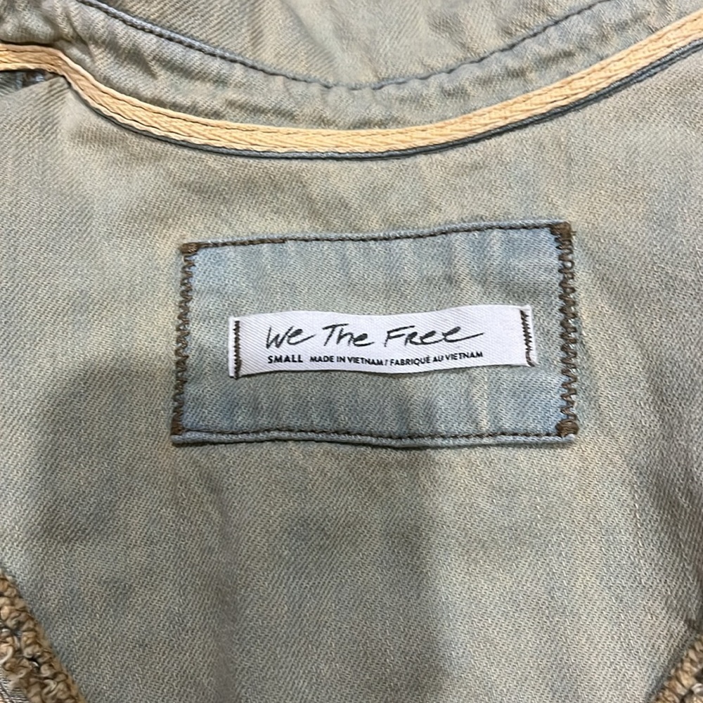 Free People Beige Button-Front Utility Jacket - Picture 6 of 6